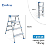 Escalera banqueta de aluminio - Image 3