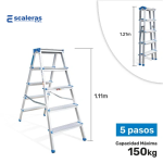 Escalera banqueta de aluminio - Image 2