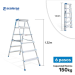 Escalera banqueta de aluminio