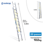 Escalera de Extensión de Aluminio Industrial - Image 6