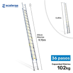 Escalera de Extensión de Aluminio Industrial - Image 2