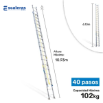 Escalera de Extensión de Aluminio Industrial