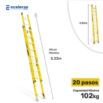 Escalera de Extensión de Fibra de Vidrio Industrial - Image 6