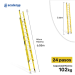 Escalera de Extensión de Fibra de Vidrio Industrial - Image 5
