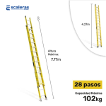 Escalera de Extensión de Fibra de Vidrio Industrial - Image 4