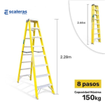 Escalera Doble Acceso de Fibra de Vidrio Industrial - Image 4