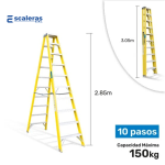 Escalera Doble Acceso de Fibra de Vidrio Industrial - Image 3