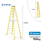 Escalera Doble Acceso de Fibra de Vidrio Industrial - Image 2