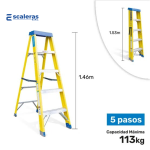 Escalera tijera de fibra de vidrio simple acceso - Image 2