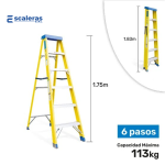 Escalera tijera de fibra de vidrio simple acceso - Image 3